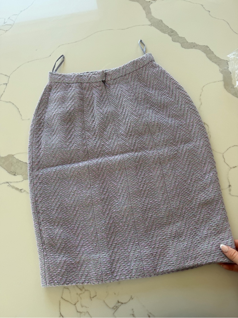 CHANEL Vintage Spring 1997 Tweed Lavender Skirt - Picture 4 of 8